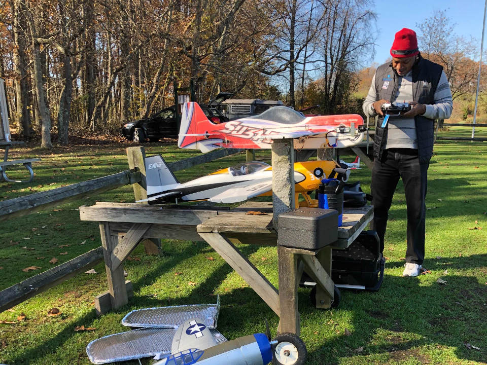 Elliot works on a plane