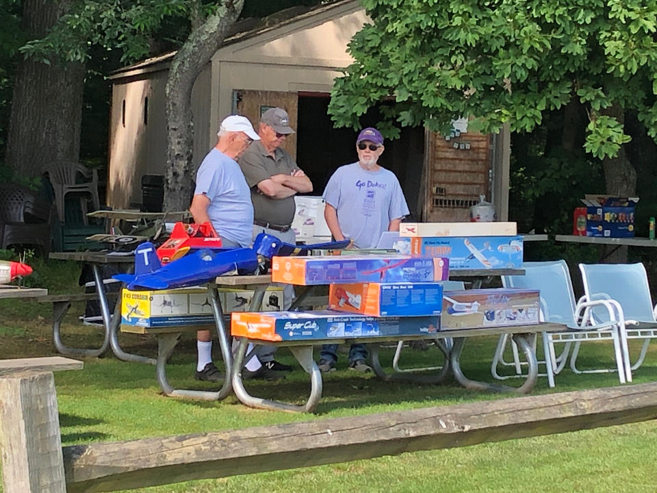 Ron, John and Brian check out the swap meet