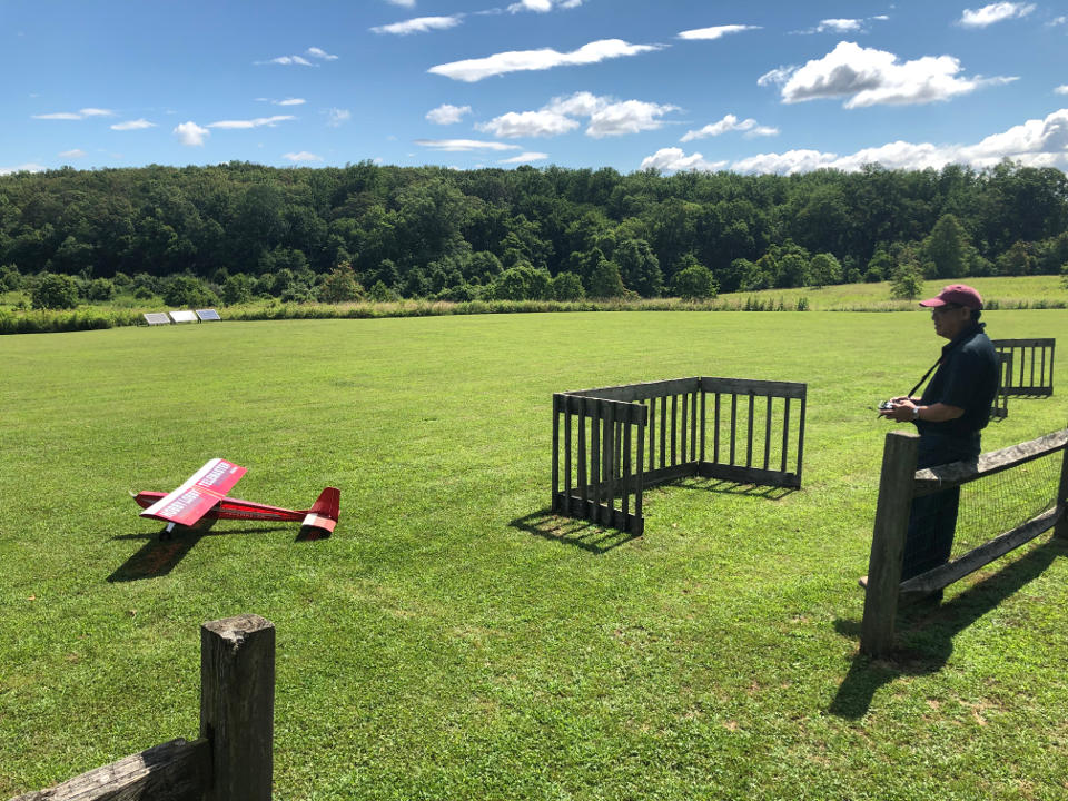 Patrick test flies the Telemaster