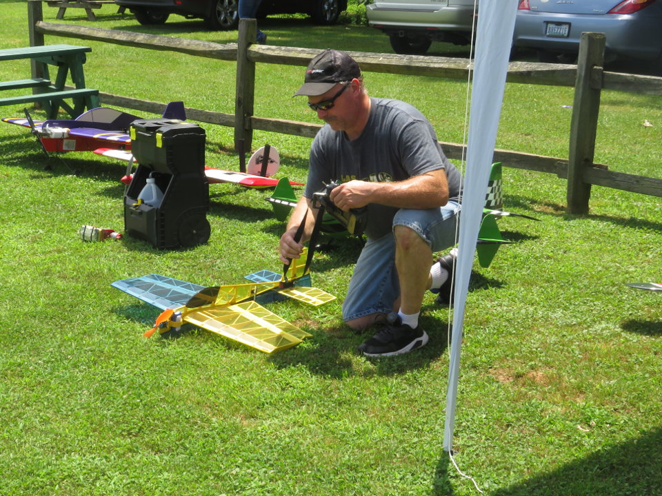 Greg getting ready to fly