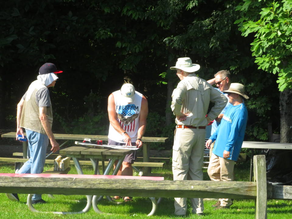 Jeff working on a plane