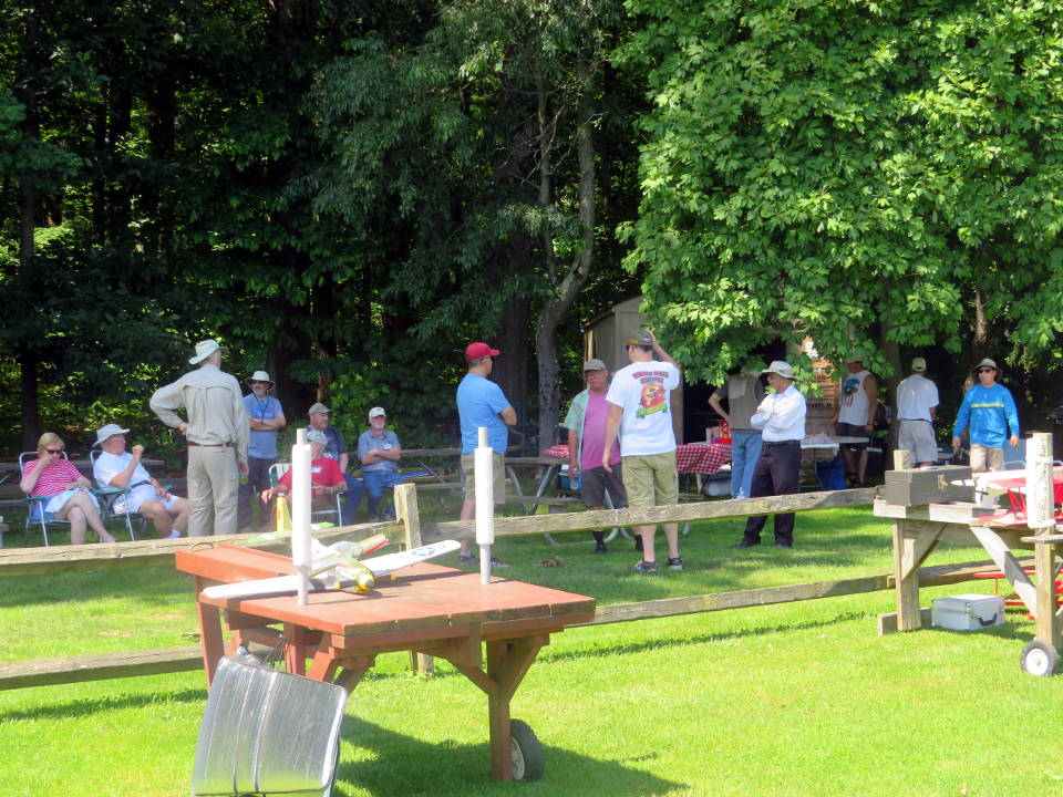 Club members talking