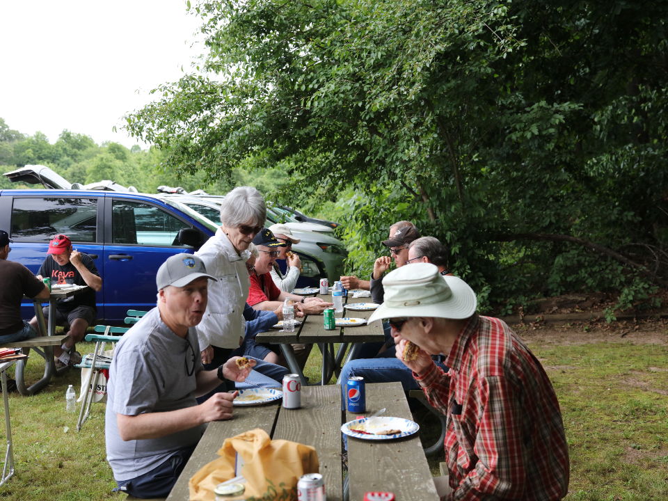 Club members sitting at the tables